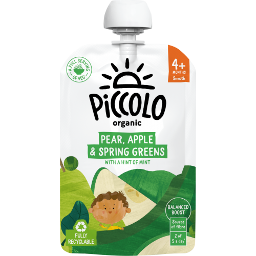 Piccolo Organic Pear, Apple & Spring Greens 100G