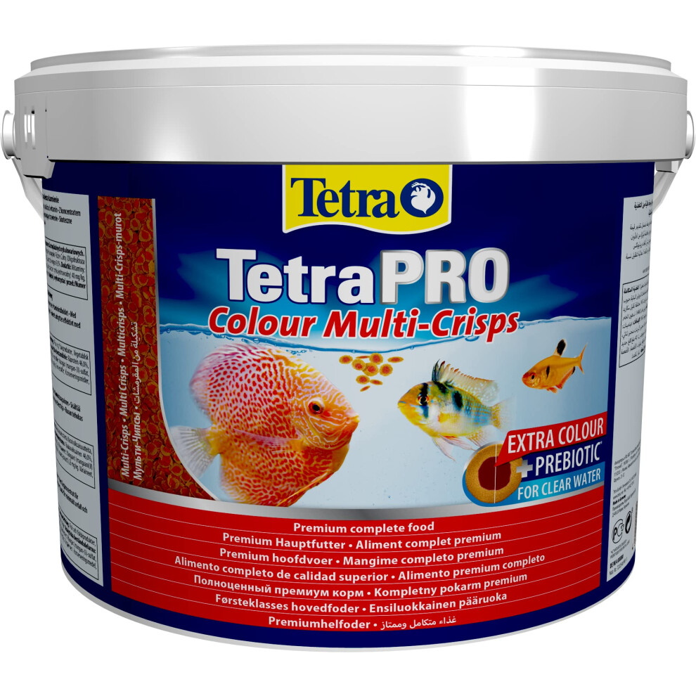Tetra Pro Colour Multi-Crisps - Premium fish food with colour concentrate for brightly colourful Fish, 10L