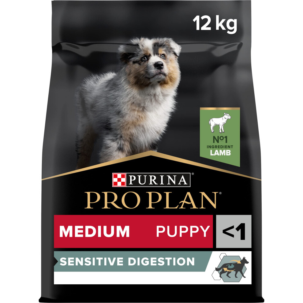 Pro Plan Medium Puppy Sensitive Digestion Dry Dog Food With Lamb 12Kg