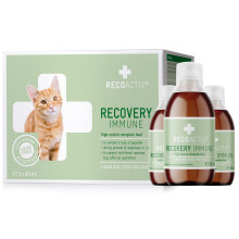 RECOACTIV Recovery Immune for cats, 3 x 90 ml, high-calorie complete diet food for cats suffering from malnutrition and during recovery, to promote we