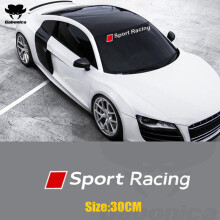 (30 cm schwarz) Sport-Rennwagen-Windschutzscheiben-Aufkleber, Auto-Wärmeaufkleber für Audi Sline RS