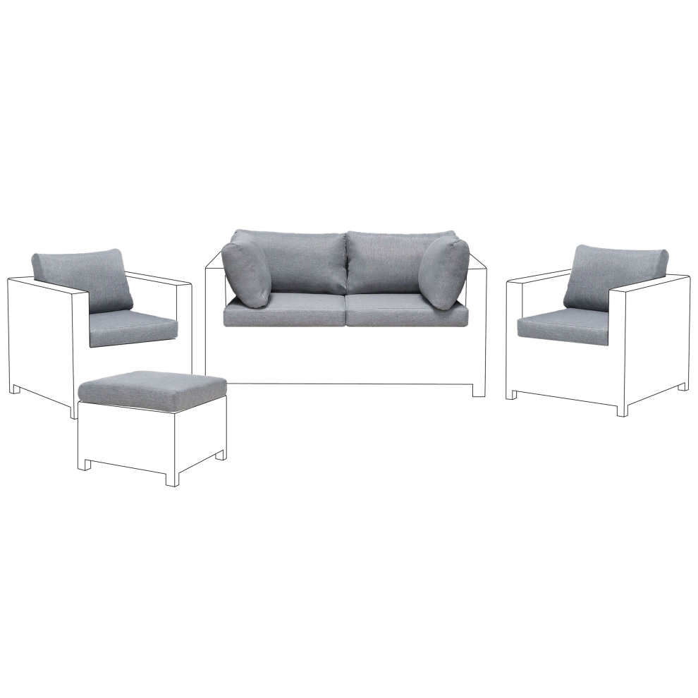 Outdoor Cushion Cover Set MILANO Grey