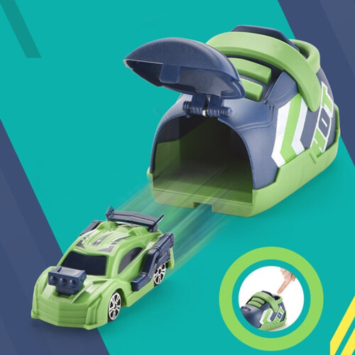 (Vert) Jouets créatifs de voiture catapulte. Voiture de course éjectable, chaussures de course éjectables, 1