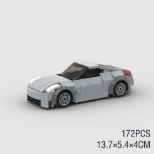(10172 350z) Nissan 350Z Coupe Moc Speed Champions Racer Auto Stad Sport Voertuig Bouwstenen Creatieve