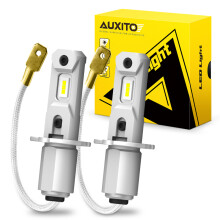 (H3-3000K Goldgelb)AUXITO 2 Stück H3 LED-Scheinwerferlampe, Canbus, kein Lüfter, Fernlicht, 6500 K,