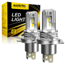 (2 Stück)AUXITO 1/2X H4 9003 LED-Scheinwerferlampe CSP Lüfterlos mit Canbus Fern- und Abblendlicht für