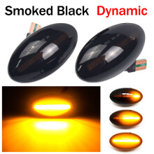 (Dynamisch Gerookt Zwart) voor Mini Cooper R50 R53 2002-2006 Dynamische LED Richtingaanwijzer Zijmarkeringslicht