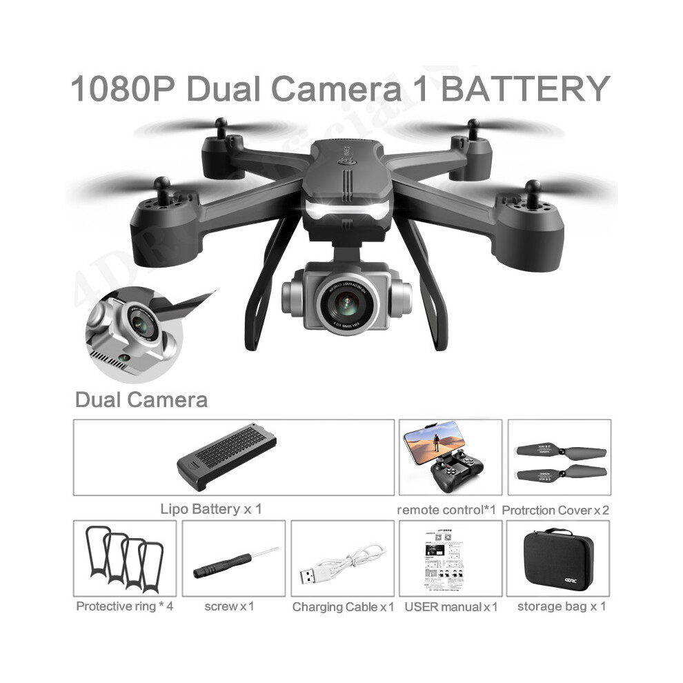 (1080P-Double caméra-1B) V14 Drone 4k professionnel HD Caméra Grand Angle 1080P WiFi Fpv Drone Double