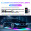(90x2-120x2) Symphony LED Bande Lumineuse de Voiture Rétroéclairage 12V RVB APP Télécommande Commande 1
