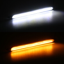 (23,5 cm, weiß, gelb), 2 Stück, 12 V, LED-Tagfahrlicht, Streifen, Start-Scaing-Tagfahrlicht für Autoscheinwerfer,