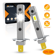 (H1(12V)-3000K Gold Gelb)MZGN 2Pcs 12000LM H1 LED Scheinwerfer Birne Canbus Auto Kopf Nebel Licht 6500K