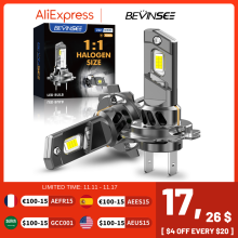 (Bianco 6000K) Bevinsee Nuove Lampadine per Fari a LED H7 CANBUS 70W 10000LM 1:1 Mini Fari per Auto