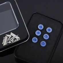 (Azul Morado) ¡Mejora! Kit de 6 pernos de volante de titanio RTAMO con cabeza Torx M5x15 y llave, aptos
