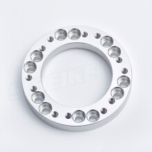 (Ασημί) Universal Car Tuning Sport Steering Wheel Adapter Spacer 13mm Steering Wheel Hub Boss Kit