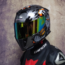 (L-7) Kask motocyklowy z podwójnym szkłem, wyścigowy, motocrossowy, Casco, motocyklowy