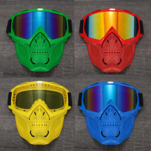 (Πολύχρωμο κίτρινο) Γυαλιά μοτοσυκλέτας Face Shield Moto Face Shield Αντιανεμικά γυαλιά Motocross 1