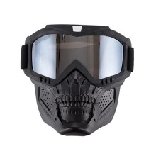 (Ασημί) Γυαλιά μοτοσυκλέτας Face Shield Moto Face Shield Αντιανεμικά γυαλιά Motocross