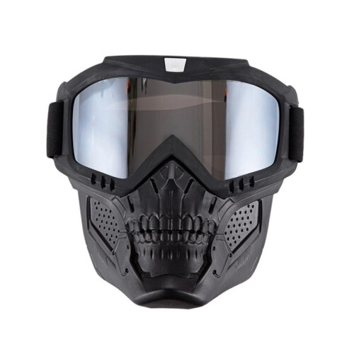 (Ασημί) Γυαλιά μοτοσυκλέτας Face Shield Moto Face Shield Αντιανεμικά γυαλιά Motocross