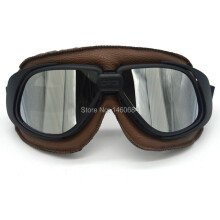 Evomosa Brown Δερμάτινα Γυαλιά Γυαλιά Wwii Raf Vintage Pilot For Harley
