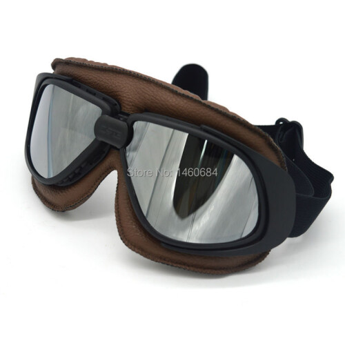 Evomosa Brown Δερμάτινα Γυαλιά Γυαλιά Wwii Raf Vintage Pilot For Harley 1