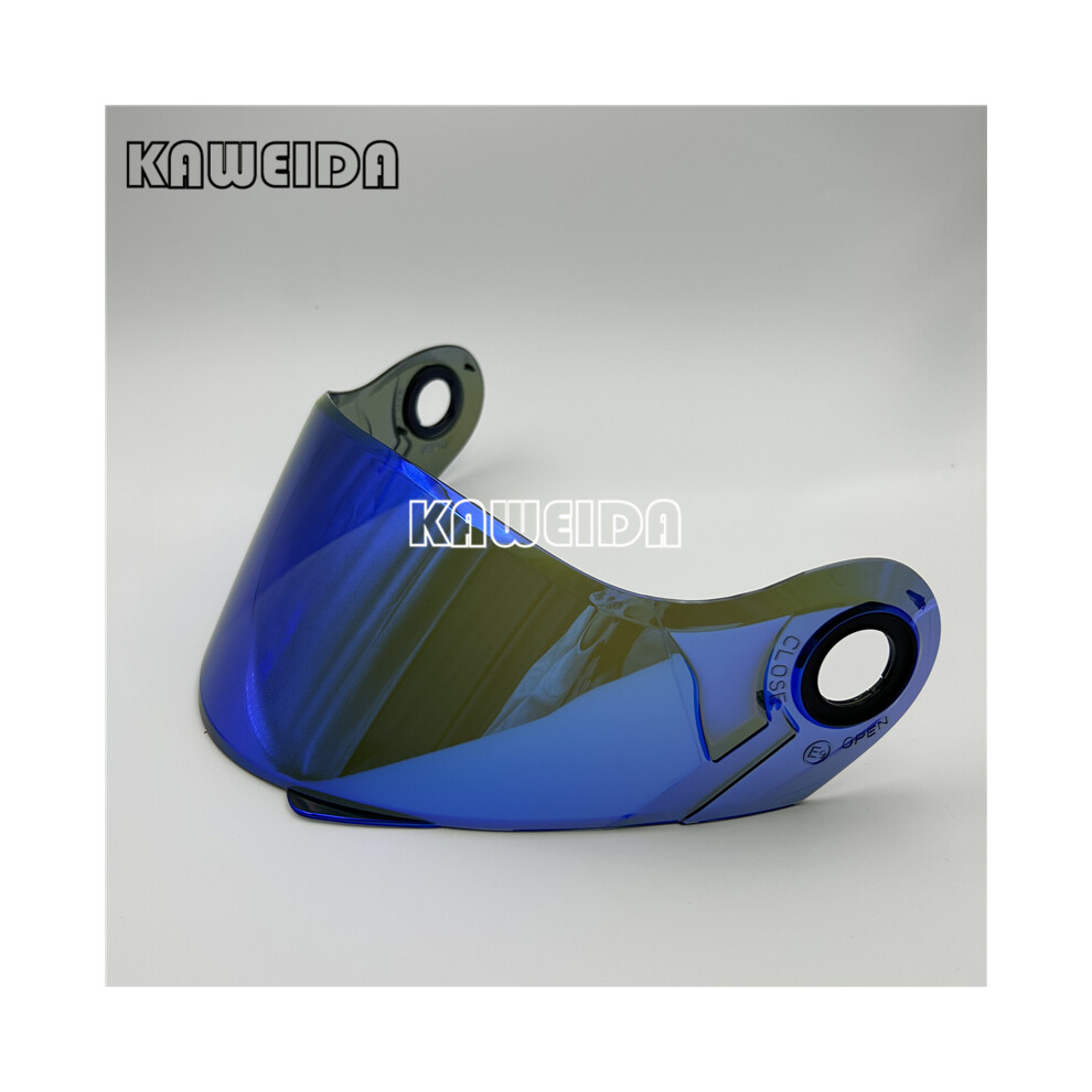 (bleu) Visière rabattable LS2 Ff370 pour casque de moto, Lente Antiniebla Colorida,