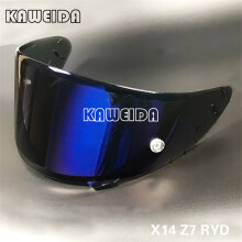 Visiera (blu) per casco Shoei X14 Z7 Z-7 CWR-1 NXR RF-1200 Lente per casco X-spirit