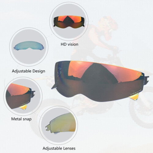 (TBL)Motorcycle Helmet Visor Lens Windshield Replacement for Scorpion Combat/Covert-X 2