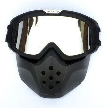 (BOF-40 Black Sliver) Maskerbril Motocrossbril voor motorfiets Shark Helm Bril Retro