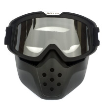 (BOF-40 Black Clear)Mask Goggles Motocross Goggles for Motorcycle Shark Glasses Retro