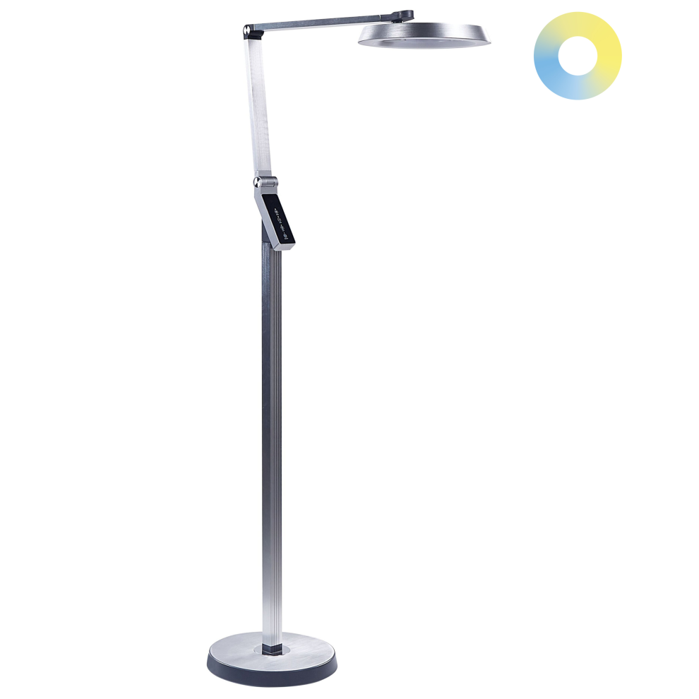 LED Floor Lamp CARINA with Dimmer Metal Silver