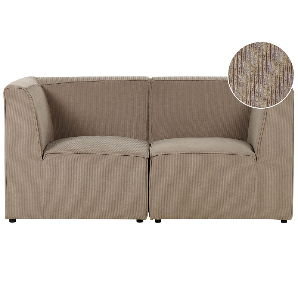 Modular Sofa LEMVIG Corduroy Taupe 2 Seater