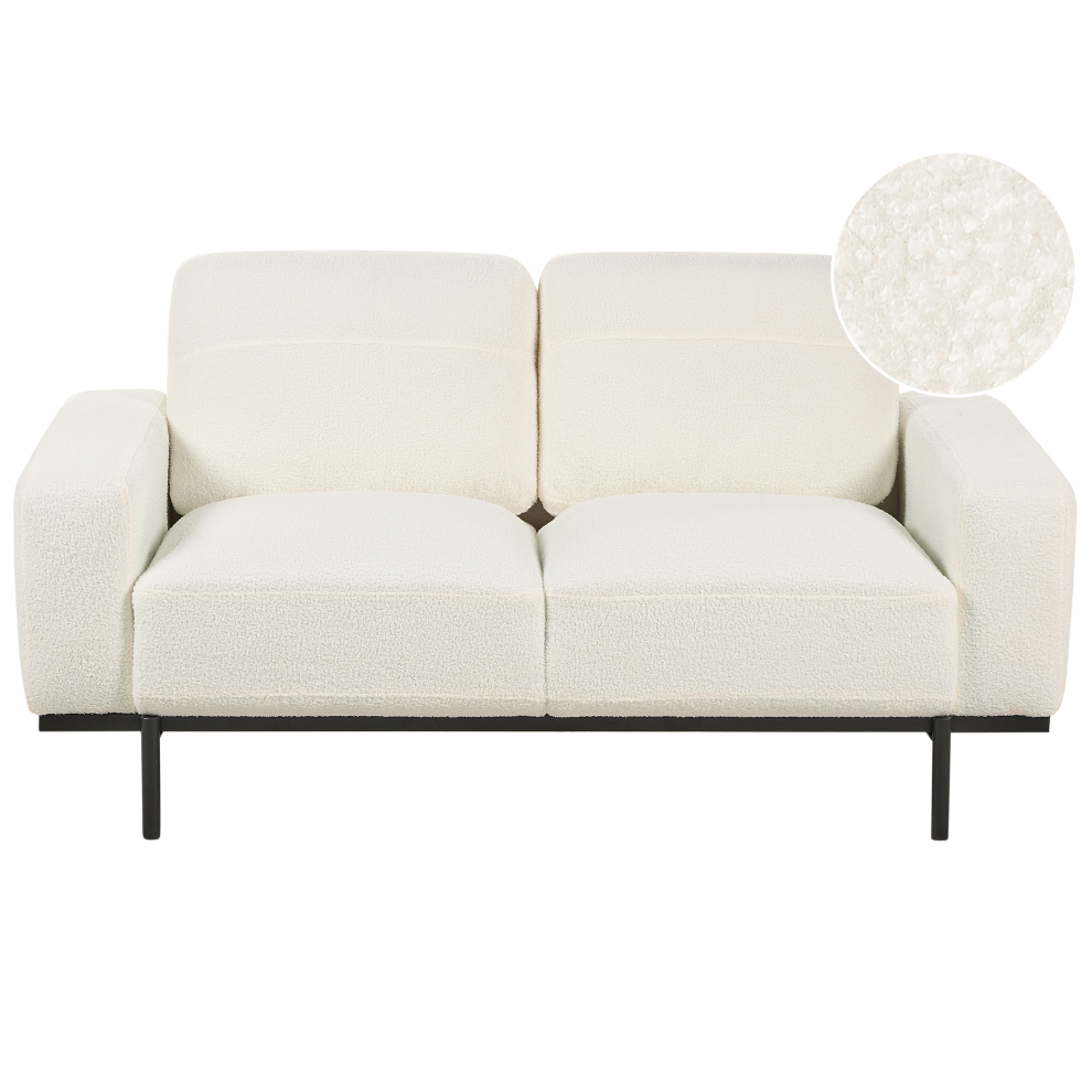 Sofa SOVIK Boucle Off-White 2 Seater