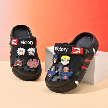 (Black Naruto, 33) Childrens Nonslip Summer Crocs Trendy Eva Shoes For Home Bathing And Beach Fun
