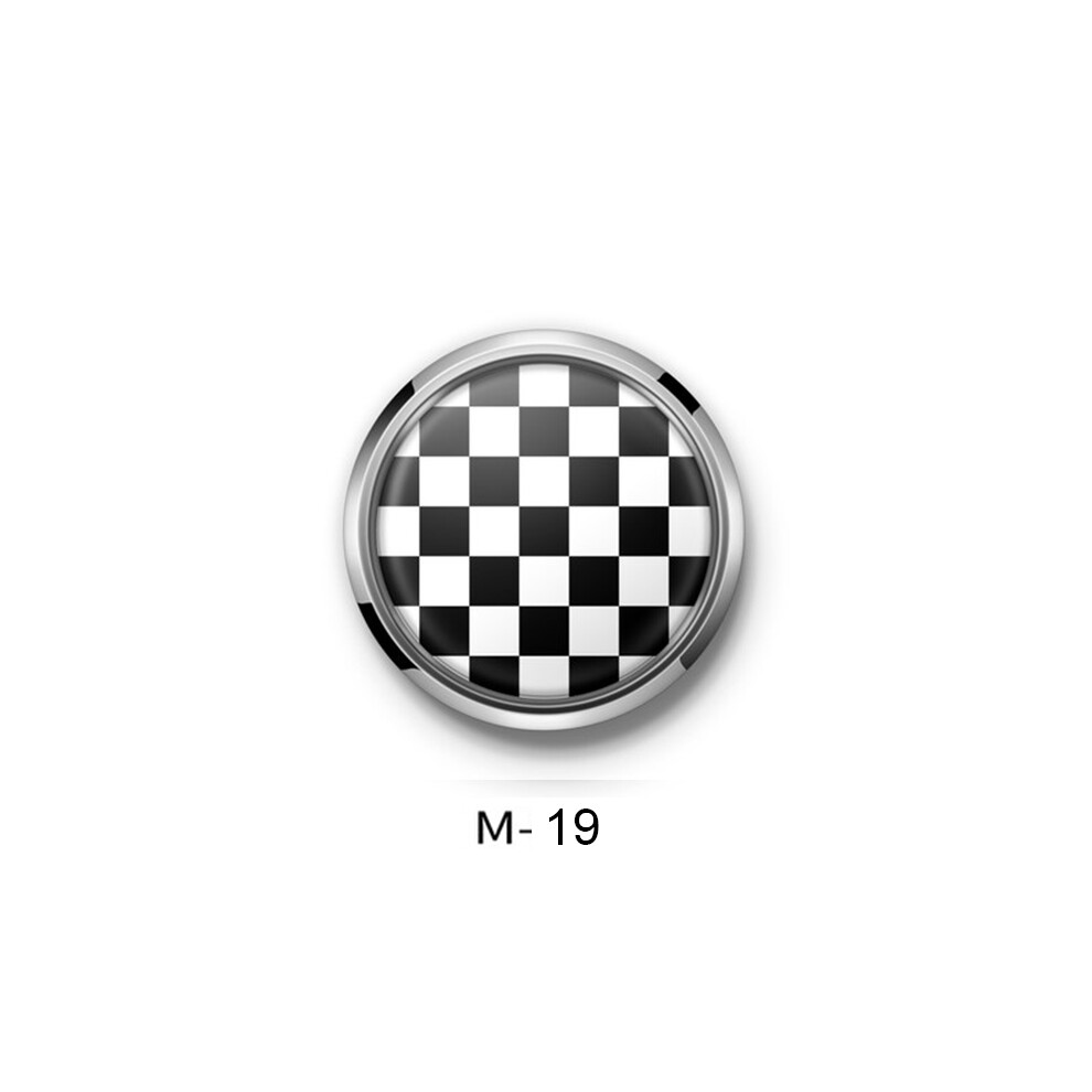 (M-19) Autocollant de badge 3D de logo en métal de calandre de pare-chocs avant de voiture pour MINI