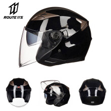 (xL-G708-Jasnoczarny) Kask motocyklowy GXT z półtwarzą ABS, elektryczny, podwójny, zabezpieczający