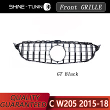(GT Black nocam) voor C Klasse W205 2015-2018 Jaar C250 C180 C200 C220 Diamond Grille en GT Grille en