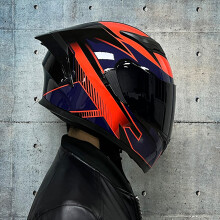 (xL-17)Kask motocyklowy z pełnym zapięciem, certyfikowany przez DOT, kask wyścigowy, podwójny
