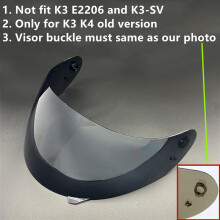 (Nero intenso) Visiera per casco AGV K3 K4 Casco Moto Accessori K3 Shield Protezione UV