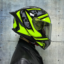 (L-b6a) Kask wyścigowy ORZ Full Face Dual Lens z certyfikatem DOT Wysoka odporność