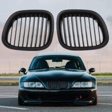 2 stuks Auto Voorbumper Nier Rooster Decoratieve Grille Insert Enkele Lijn voor BMW Z3 1996-2002 enkele