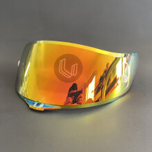 Visiera parasole per casco da moto (oro rosso) a 11 colori e lente per casco adatta per AGV K1