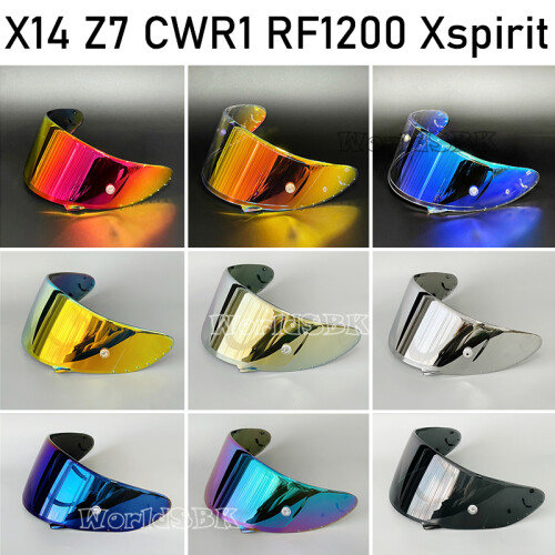 (Μωβ) Θήκη φακού Full Face Shield Visor κράνους μοτοσυκλέτας για SHOEI X14 1