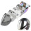 (D)Motorcycle Helmet Bubble Visor 3-Snap Design Open Face Helmet Visor with 3