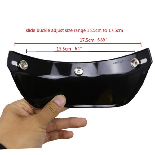 (μαύρο) D7YA 3-Snap Κράνος Peak Lens Sun Shade Shield ανθεκτικό στη φθορά για 2