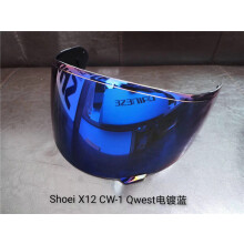 (blu) Visiera per casco da moto Lente per occhiali da casco integrale per SHOEI X12