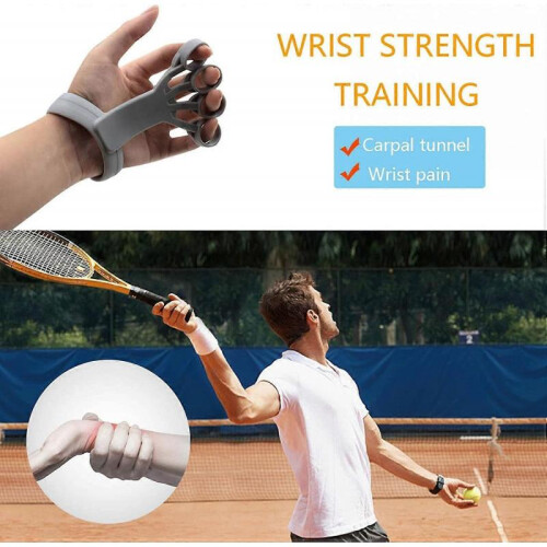 Finger Exercise Hand Grip Trainer, Durable Ergonomic Silicone Hand Exercise Elastic Ring 1