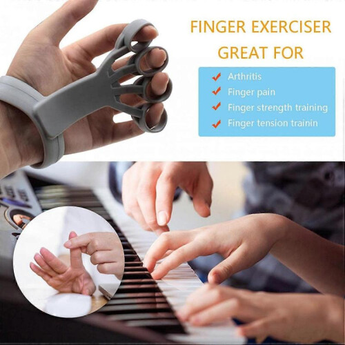 Finger Exercise Hand Grip Trainer, Durable Ergonomic Silicone Hand Exercise Elastic Ring 2