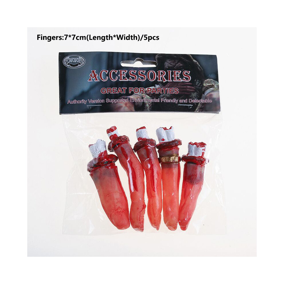 (Fingers)Halloween fausses pièces de corps décoration accessoire effrayant réaliste bras coupé main fête