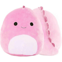 8 Inch Cute Dinosaur Plush Pillow Toys, Stuffed Animal Plush Toy, 3D Dinosaur Plush Pillow Soft Lumbar Back Cushion Birthday Gift for Kids (Pink)