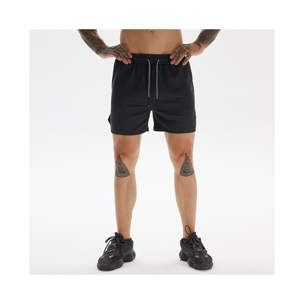 (Black,M)Short de course homme gym sport entraînement musculation entraînement fitness gym pantalon